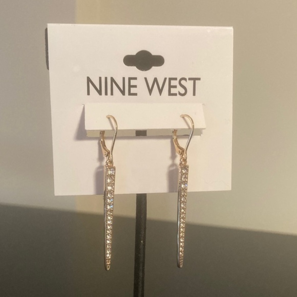 Nine West Gold and Silver Tone Dangle Earrings